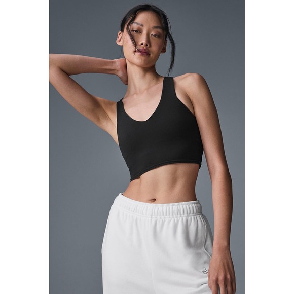 Alo Yoga Airbrush Real Bra Tank Black Size Small - Picture 2 of 7